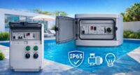 cuadros estancos para piscina con protecciones eléctricas y control de bomba e iluminación