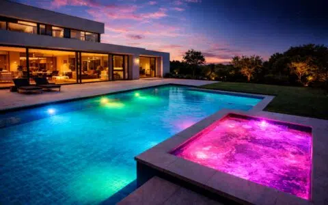 proyector LED para piscina SIMPLUS Mini de iluminación subacuática