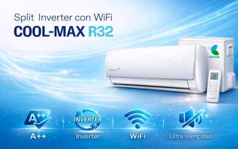 Aire acondicionado 3500 frigorías inverter COOL-MAX R32 con WiFi de Dielmo