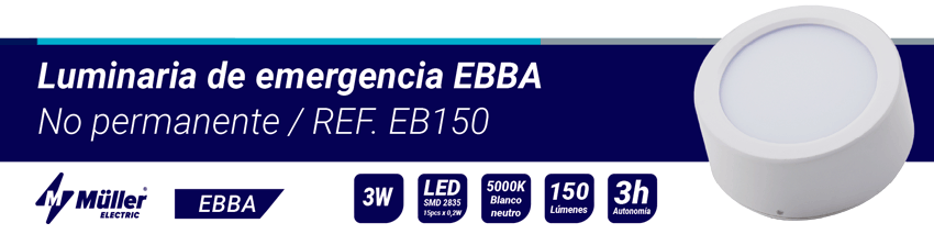 Luminaria de emergencia LED Ebba Müller Electric