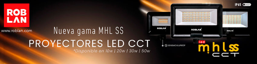 Proyectores LED CCT Roblan para iluminación exterior