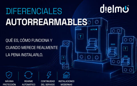 Diferencial autorrearmable instalado en cuadro eléctrico profesional