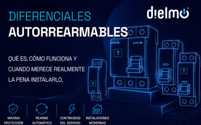 Diferencial autorrearmable instalado en cuadro eléctrico profesional