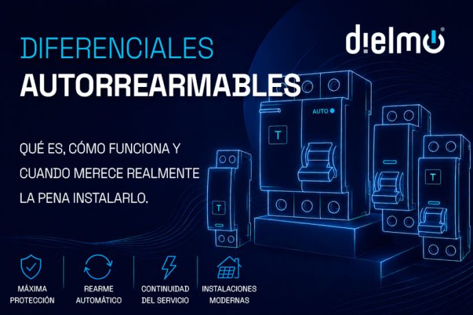 Diferencial autorrearmable instalado en cuadro eléctrico profesional